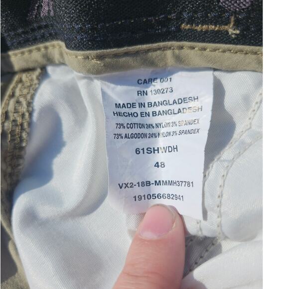 Wrangler Men's Khaki Outdoor Shorts 48x9 Flat Front Stretch Hiking Casual Preppy - Picture 8 of 9